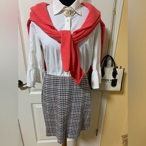 H&M houndstooth mini skirt plaid